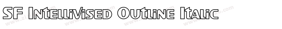 SF Intellivised Outline Italic字体转换